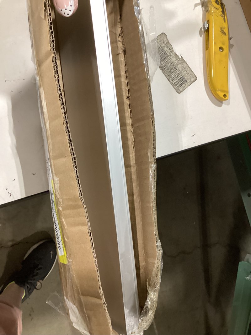 Condition photo showing Good Condition for hicarer 1 pcs 40 inch door rain drip cap guard exterior anodized aluminum overall height 1-1/2 inch overhead drip edge flashing weather stripping window deflector home top roof rain diverter, silver 40 inch silver 1