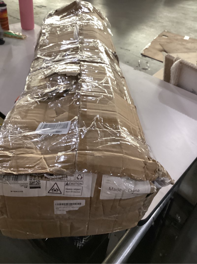 Condition photo showing As Is for Yokaniwa Air Conditioner Fence Wood Composter Bin 3 Panels 48" L x 48" W x 36 "H Privacy Fence Scree