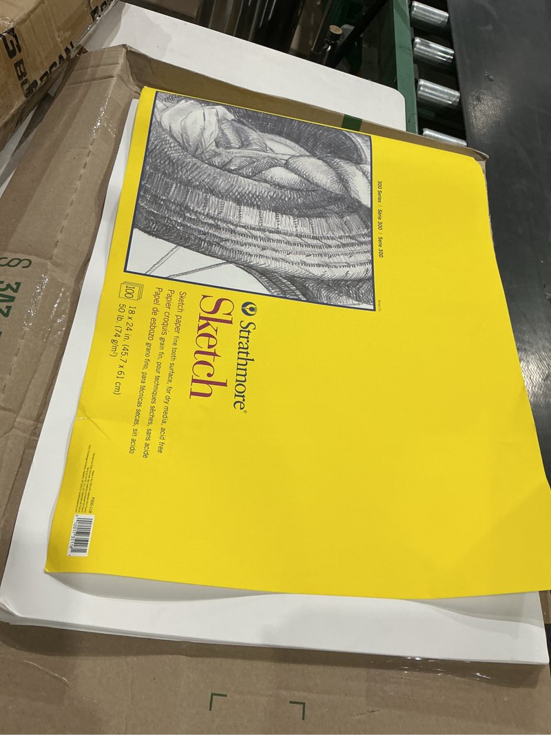 Condition photo showing Good Condition for strathmore 300 series sketch pad, 18x24 inch, 100 sheets, glue bound - artist sketchbook for drawing, illustration, art class students