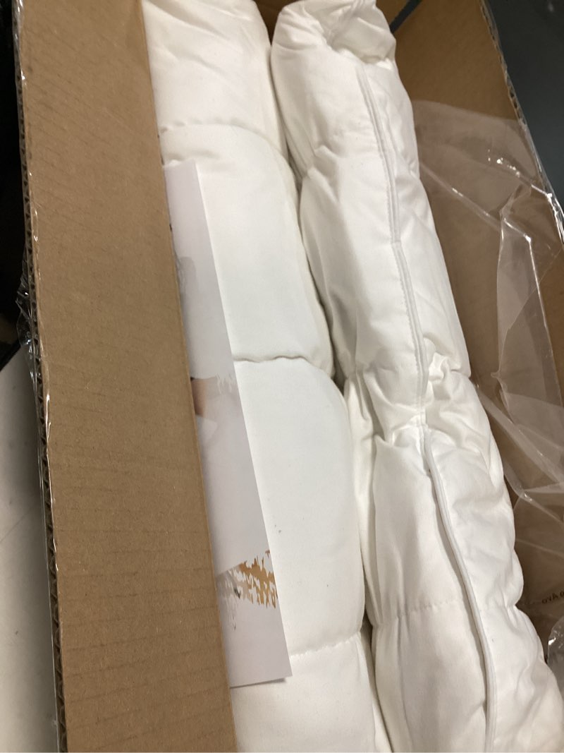 Condition photo showing Good Condition for three geese luxury natural flat thin goose feather down pillows standard size, 2.5" height, 100% organic cotton cover, medium firm hotel collection ultra slim thin bed pillows, machine washable 18" x 26" -1 pack solid white - 2.5 inches