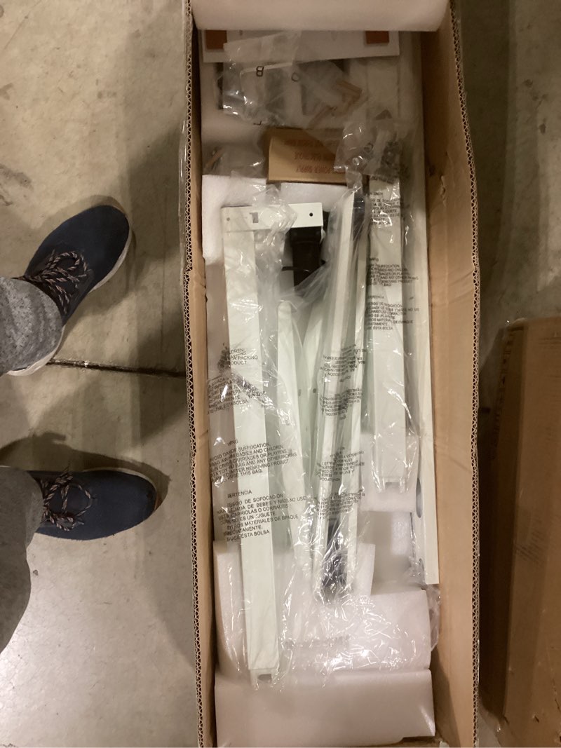 Condition photo showing New/Like New for Veken 47.2 Inch Electric Standing Desk, Height Adjustable Sit Stand Up, Wood Desktop, Work Home Office Computer PC Desks, Gaming Writing Study Bedroom Rising Table, Tall Standup Workstation, White 47.2 Inch White