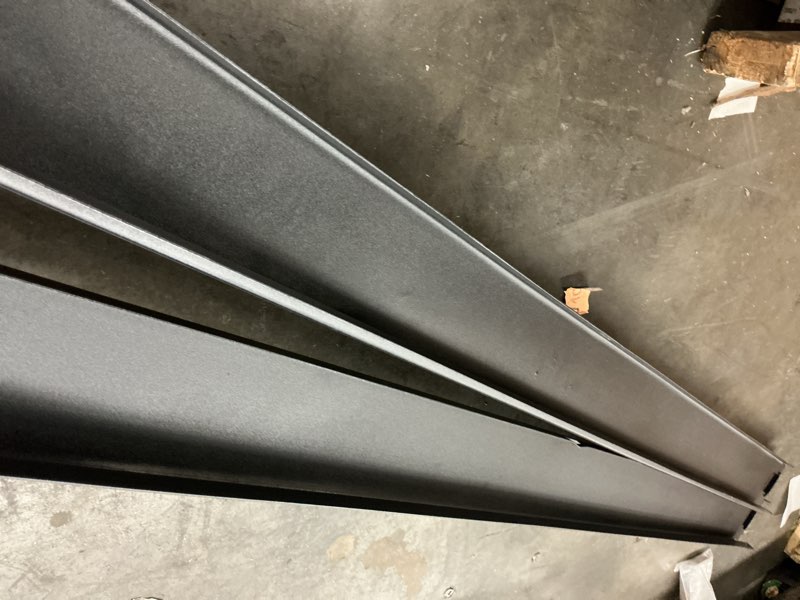 Condition photo showing As Is for lifetime steel post 9-ft h x 4-in w powder-coated steel steel walk-thru fence post(2 pcs)
