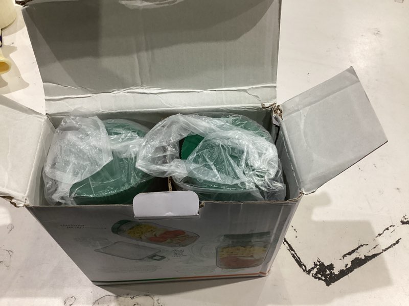 Condition photo showing Good Condition for Salad Jar With Side Opening With Leakproof Dressing Compartment,Portable Food Storage for Meal Prep,Travel,Outdoor Dining (2)