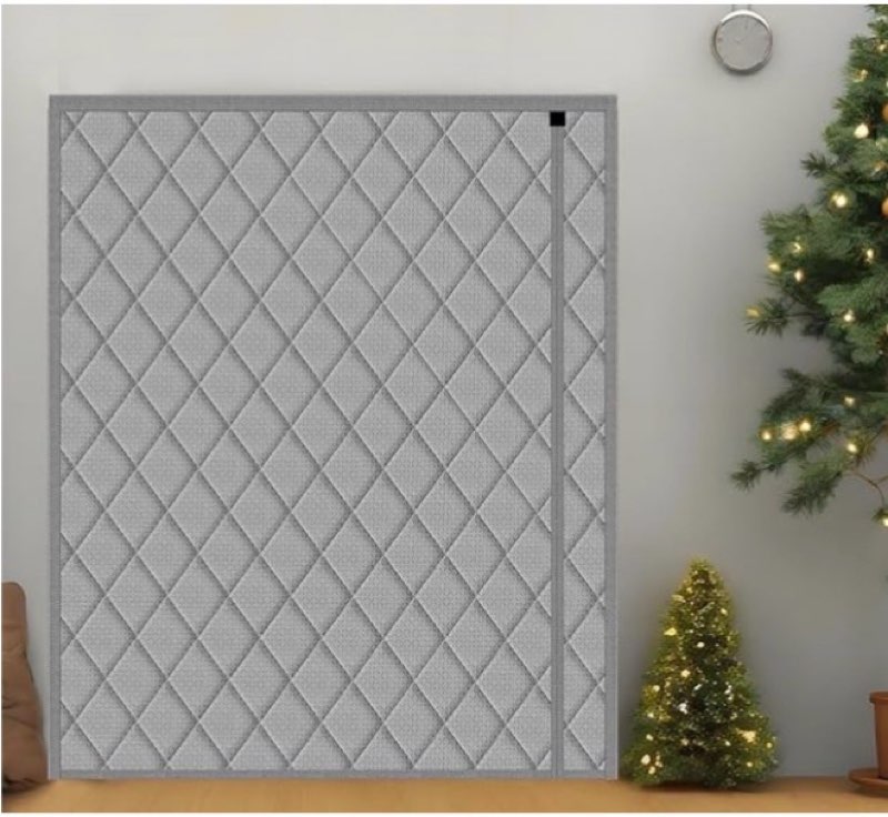 Wohomzy Thermal Door Curtain Fits Doors Size 62"x82"?Curtain Size 65"x84", Magnetic Insulated Curtai