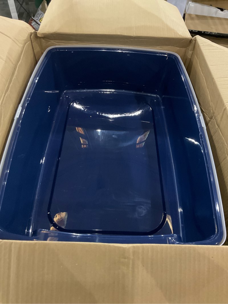 Large navy cat litter