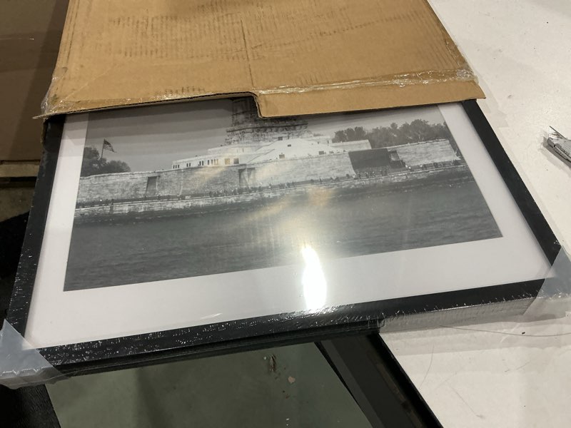 Condition photo showing Good Condition for enjoybasics 18x24 picture frame, display poster 16x20 with mat or 18 x 24 without mat, wall gallery photo frames, black, 2 pack black 18x24