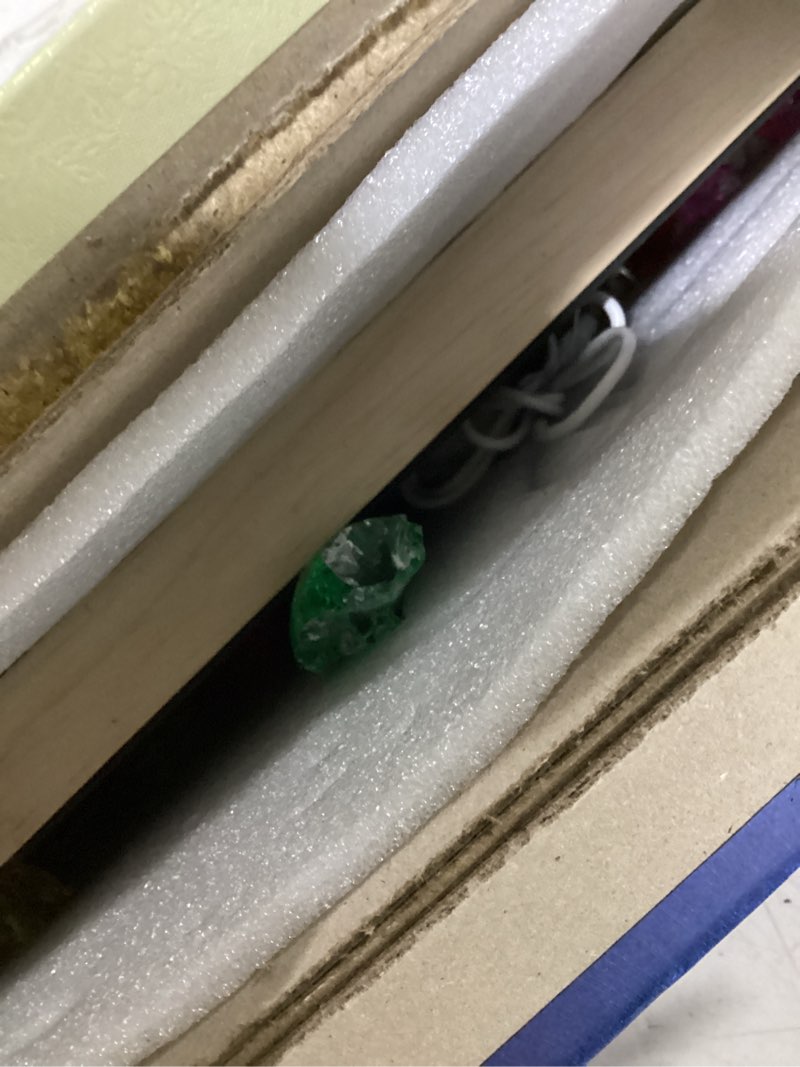 Condition photo showing As Is for 40mm set of 7 ice cracked glass crystal chakra balls with led wooden base - 7 colors healing sphere, night light decor for home, living room, meditation & energy balancing