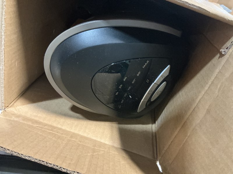 Condition photo showing As Is for Lasko - Portable Ceramic Tower Space Heater with Remote Control - Black/Silver