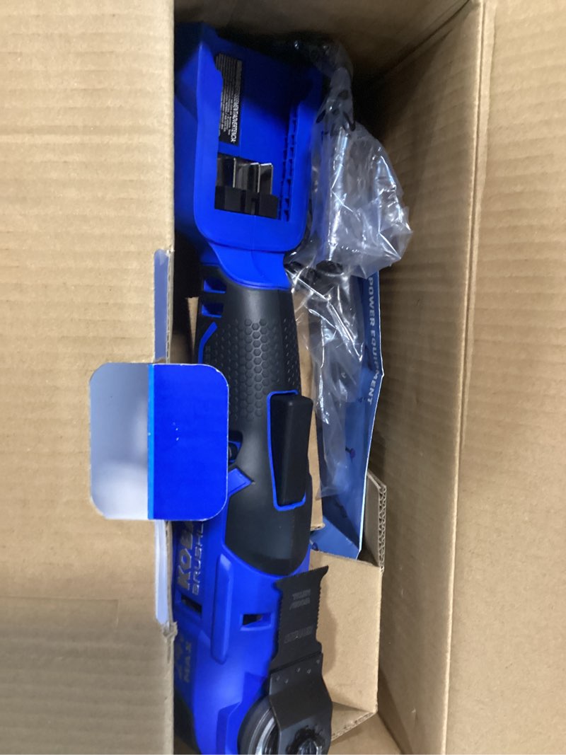 Condition photo showing As Is for kobalt 24-volt cordless brushless variable speed