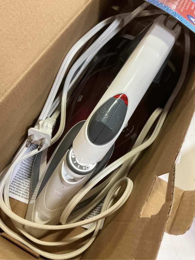 Condition photo showing As Is for black+decker vitessa steam iron