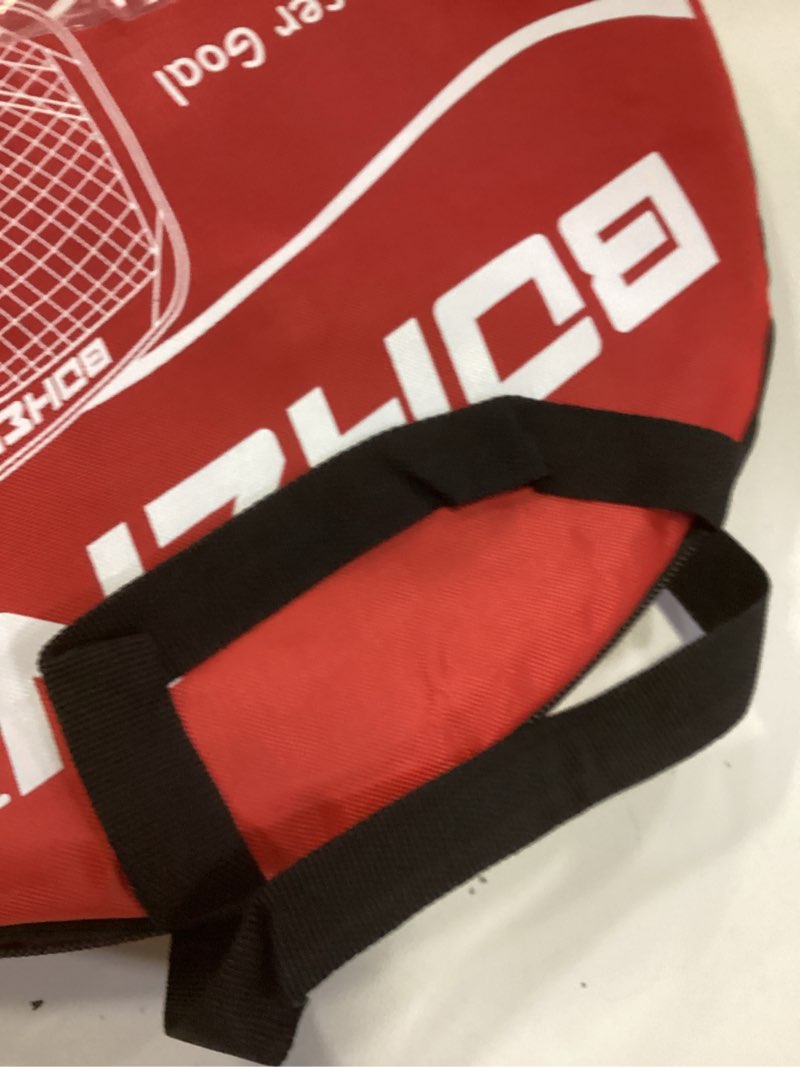 Condition photo showing New/Like New for bohen pop up soccer goals for kids-foldable portable soccer net for outdoor indoor backyard beach(3.3x2.2ft) red 3.3x2.2 ft, 1 piece