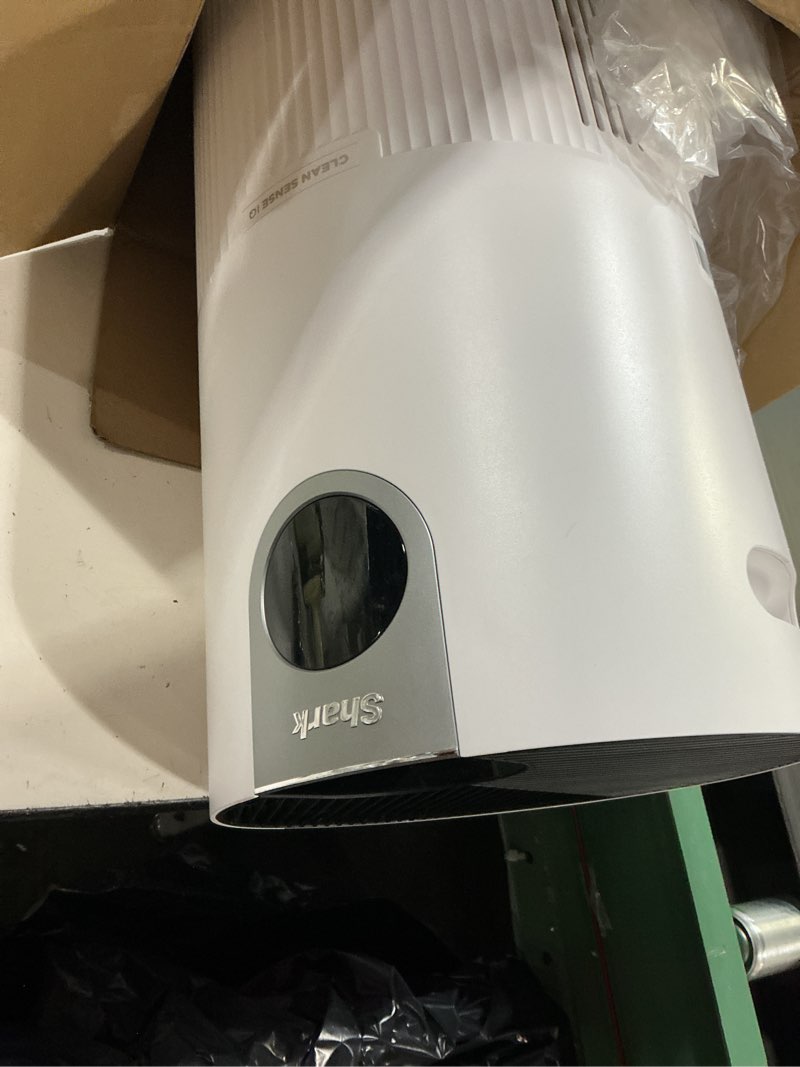 Condition photo showing Good Condition for shark air purifier for home large room, clean sense technology, hepa air filter, 1000 sq ft, kitchen, filters smoke, captures 99.98% of particles, pet dander, pollutants, dust, allergens, hp201 1000 sq. ft.
