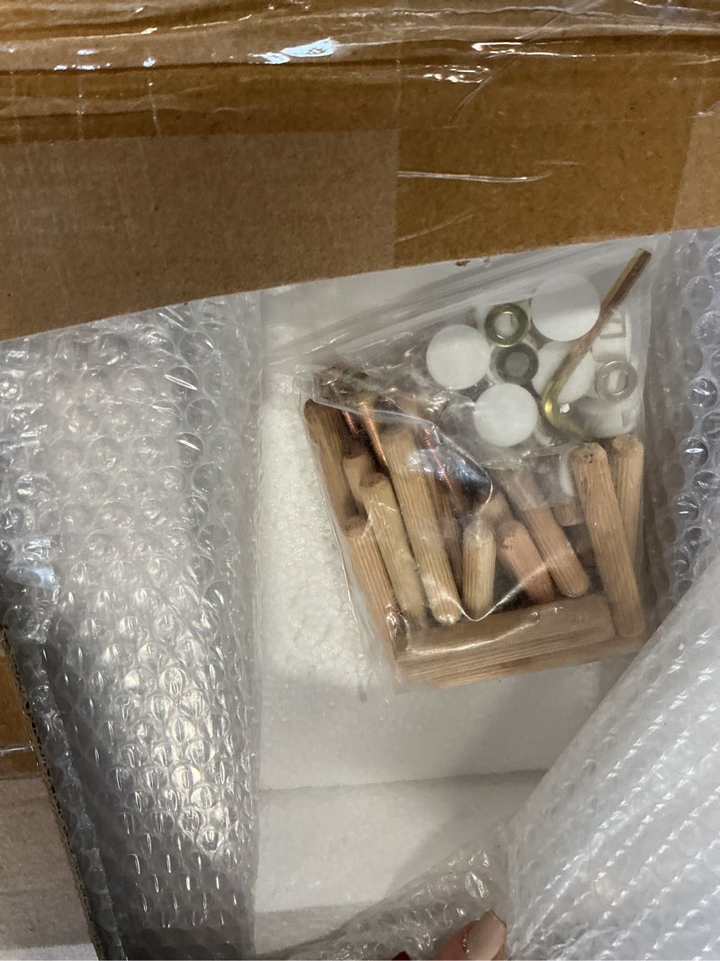 Condition photo showing New/Like New for 30x84 Inch White Sliding Barn Door Slab with 5.5ft Hardware Kit Included, 5-Panel, MDF Wood Panel Covered with Water-Proof Scratch-Proof PVC Surface, Simple DIY Assembly 30"x84" Door with Hardware