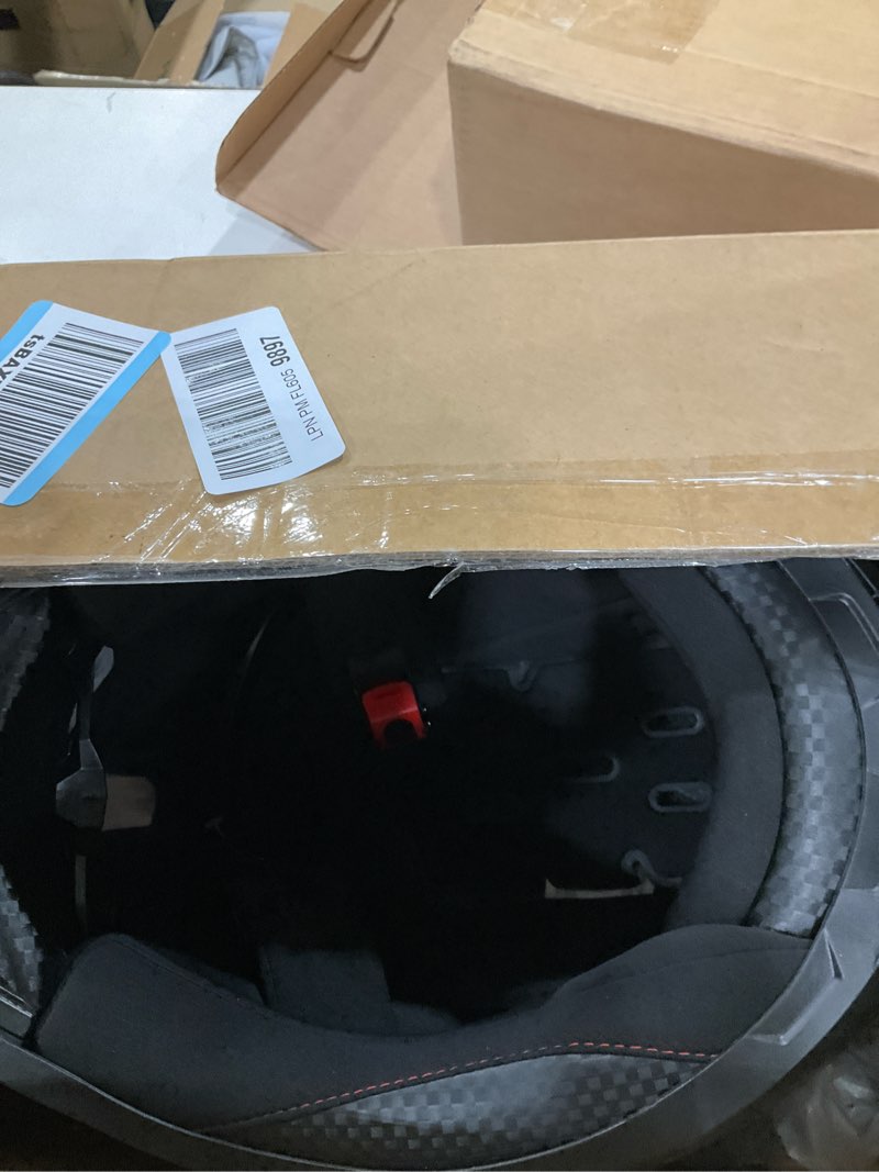 Condition photo showing New/Like New for Full Face Motorcycle Helmets for Adult Men Women, DOT Approved Street Bike Racing Helmet Dual Visor Quick Release Buckle, Motorbike ADV Moped Helmet with Extra Clear Visor Matte Black Blue X-Large