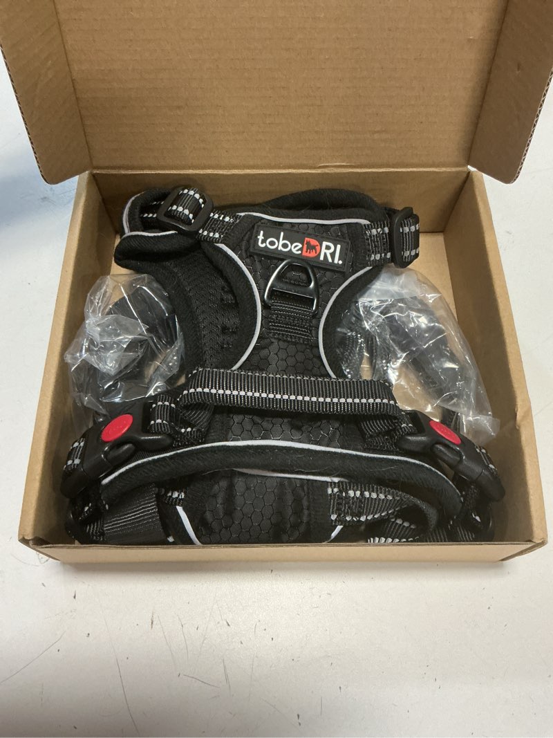 Condition photo showing Good Condition for No Pull Dog Harness Adjustable Reflective Oxford Easy Control Medium Large Dog Harness with A Free Heavy Duty 5ft Dog Leash Large Black Harness+Leash