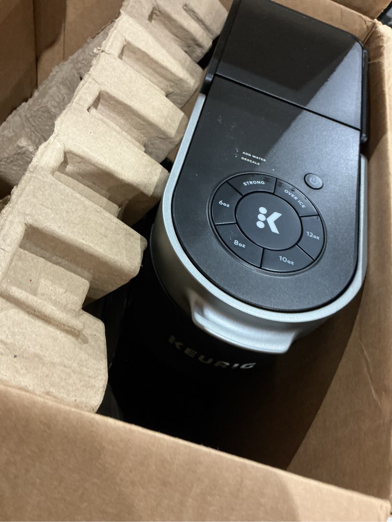 Condition photo showing As Is for keurig k-supreme single serve k-cup pod coffee maker, multistream technology, 4 brew sizes, 66oz dual-position removable reservoir, black black coffee maker