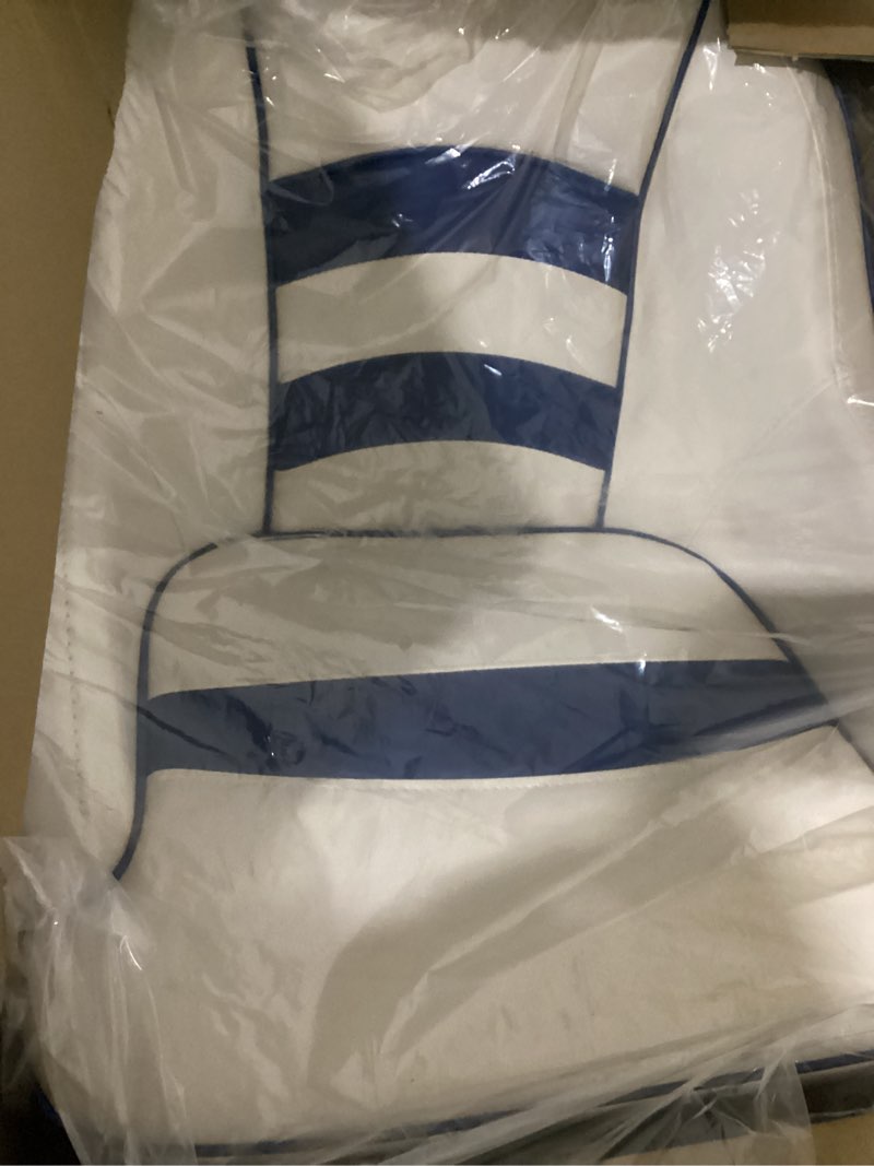 msc bucket pontoon boat seat white/navy