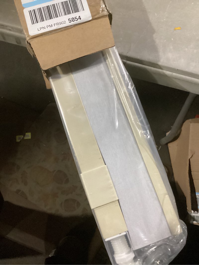 Condition photo showing Good Condition for LazBlinds Cordless Cellular Shades, No Tools No Drill Blackout Honeycomb Shades Pleated Blinds for Windows, 33 1/2" W x 64" H, Soft Cream Blackout-soft Cream 33 1/2'' W x 64'' H