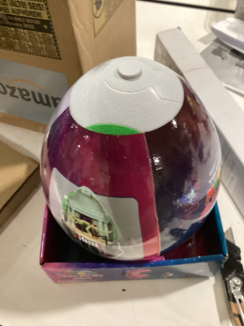 Condition photo showing New/Like New for the super mario galaxy movie – 9-inch yoshi egg playset with 1.5” yoshi and exclusive fire mario action figures, opens to reveal double-sided playset!