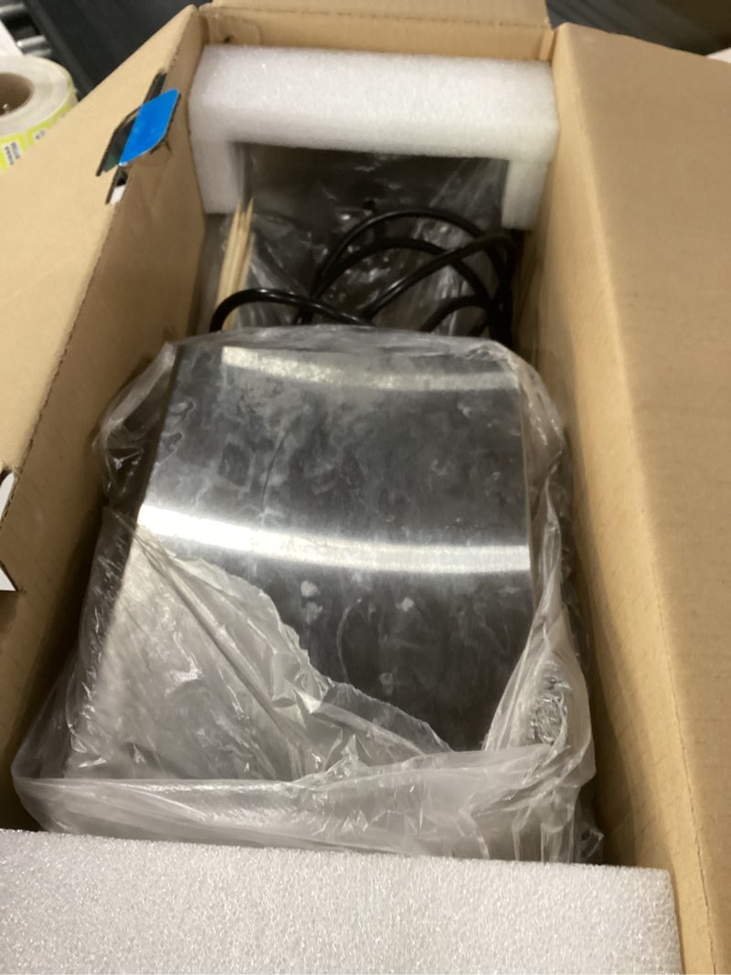 Condition photo showing As Is for not tested commercial potato slicer electric tornado potatoes spiral cutter french fry machine stainless steel with switch control for home commercial potato tater cutting