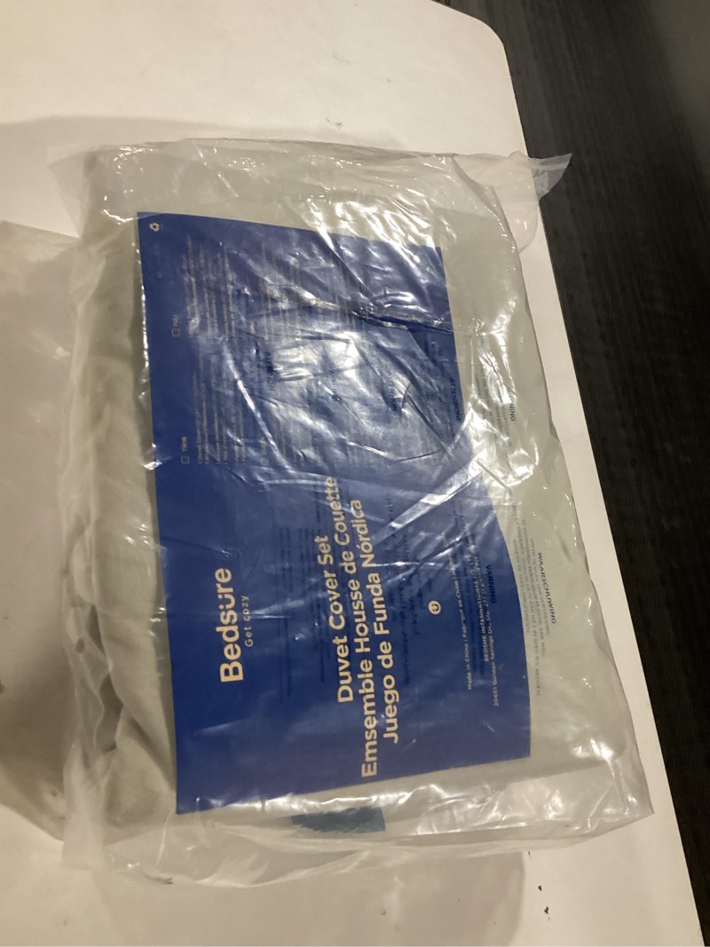 Bedsure Duvet Cover King Size - 3 Pieces Prewashed Cotton-Like Extra Soft Bedding Set, Includes 1 Du