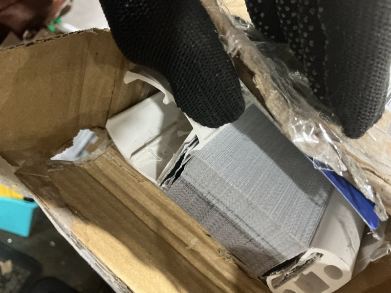 Condition photo showing Good Condition for Allesin Cellular Shades Cordless Blackout Honeycomb Blinds for Indoor Windows, Thermal Insulated Window Shades Noise Reduction, Easy to Install, Perfect for Bedroom/Living Room, Grey 23" W x 64" H Gray-white (Blackout) 23"W x 64"H
