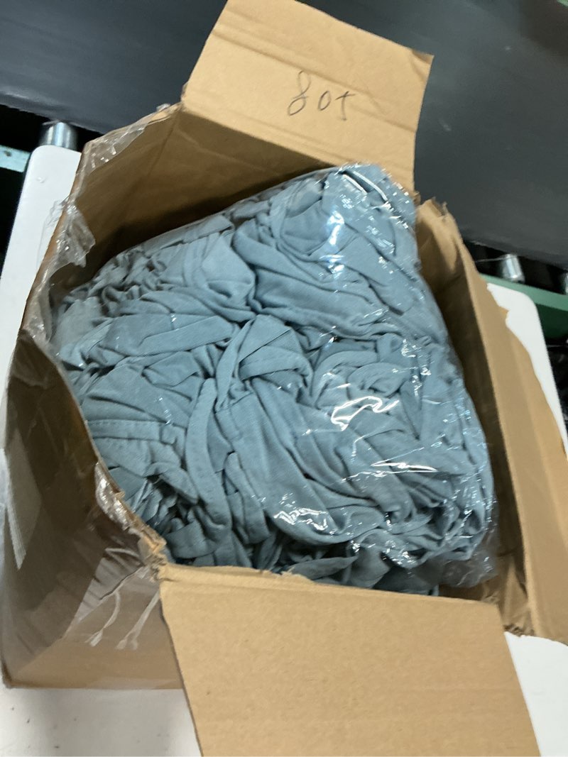 Condition photo showing Good Condition for colingmill 150 pcs spandex chair sashes bows stretch chair cover band with heart shaped buckle universal elastic ties for wedding banquet event party decoration(gray blue)