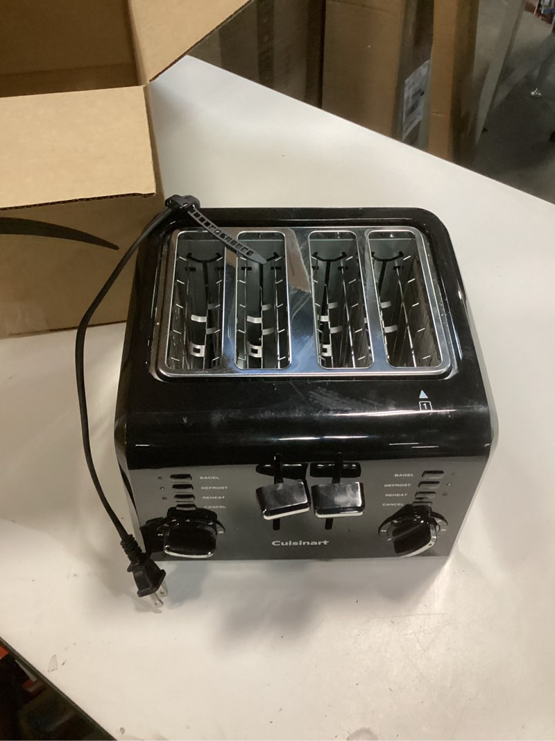 Condition photo showing As Is for Cuisinart CPT-142 4-Slice Compact Plastic Toaster PARENT Black