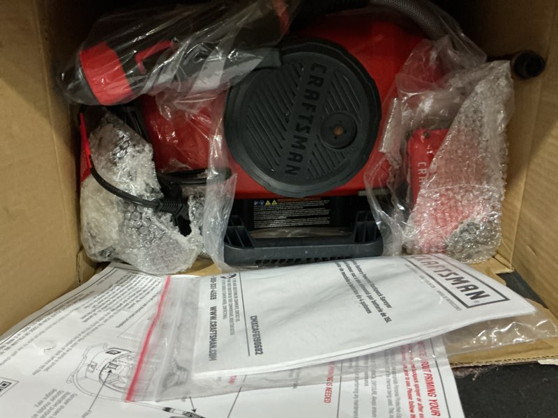 Condition photo showing Good Condition for craftsman 4-gallon 20-volt battery operated plastic backpack sprayer battery and charger included