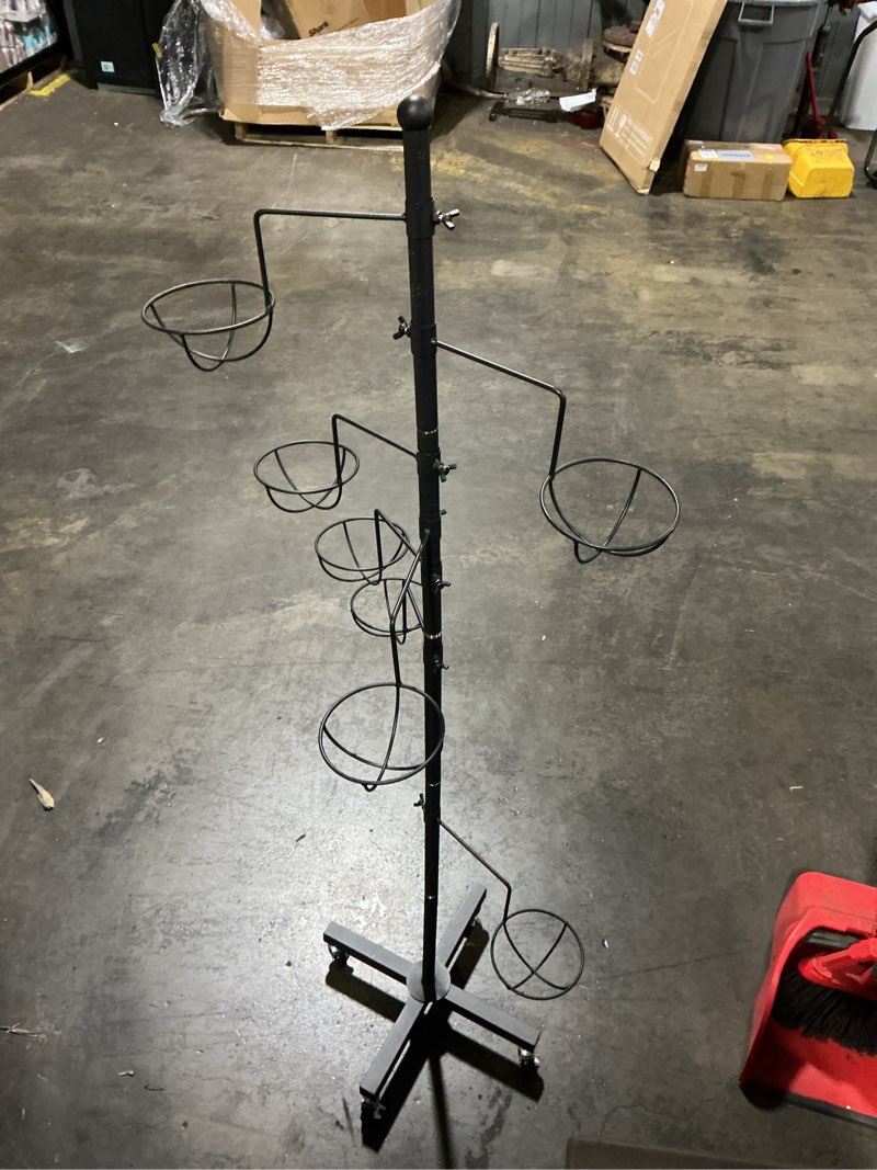 Condition photo showing As Is for incomplete hat rack stand 14 hooks, cowboy hat stands, hat display rack metal, hats tree stand with 14 customisable circular hooks
