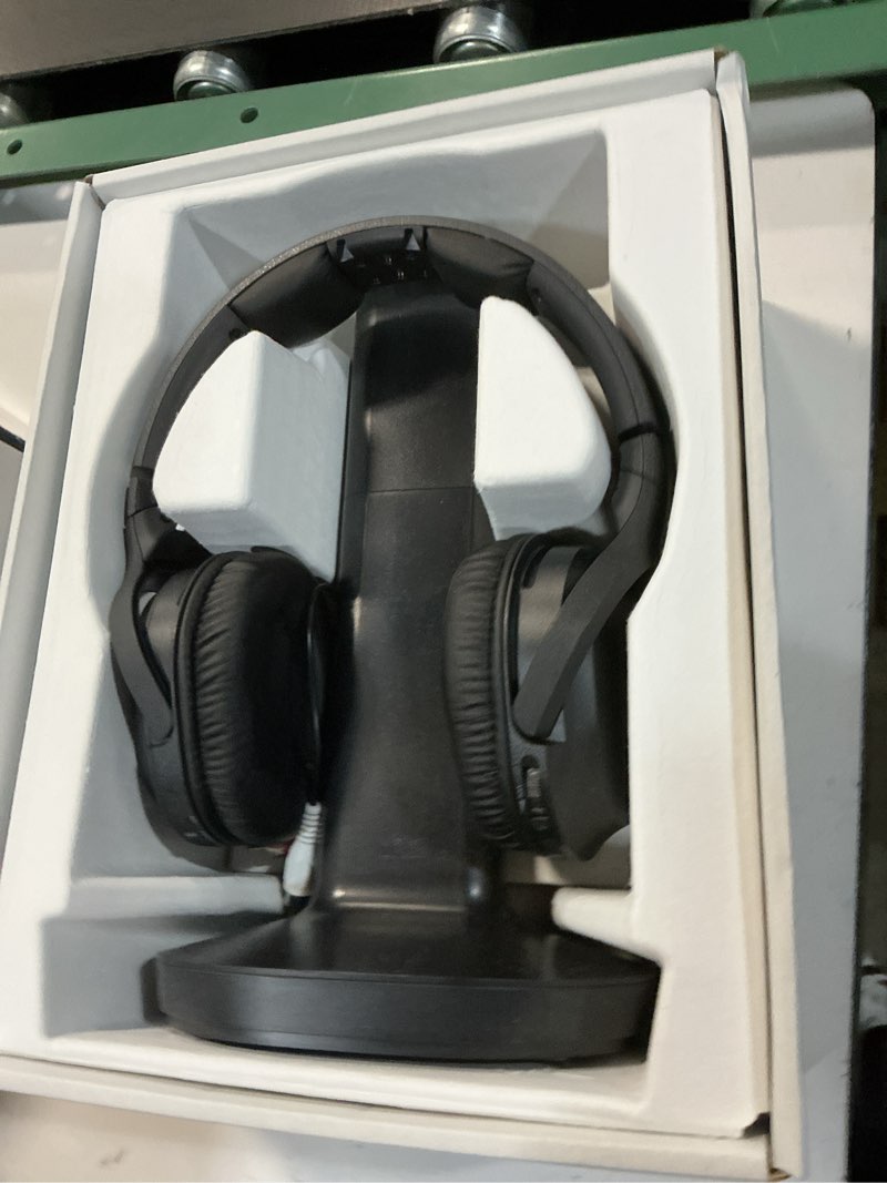 Condition photo showing As Is for sony rf400 wireless home theater headphones for watching tv (whrf400), black, 2.9 (requires use of rca audio out or headphone jack on television)