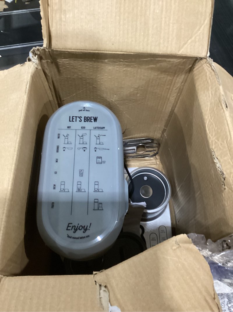 Condition photo showing As Is for MISSING CYLINDER Mr. Coffee 4-in-1 Latte Lux Iced Hot Coffee Maker with Built-In Milk Frother Single-Serve 22 Ounces