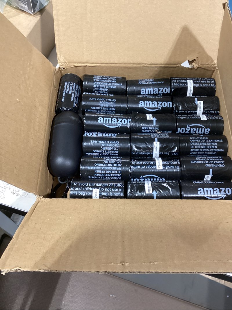 Condition photo showing Good Condition for amazon basics dog poop leak proof bags with dispenser and leash clip, unscented, 13" x 9" large size, 300 count unscented 300 bags