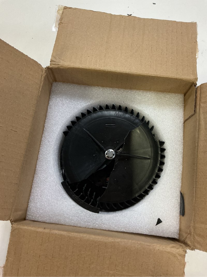 Condition photo showing As Is for 684-d/2684f-a replacement fan motor for nutone broan 676-d/2676f-a, 676, 684nt-a, 683-c, dx90, 80rdf, 80rdb, nt080c bathroom exhaust fan model, s97015159, 97015159 blower motor & blower wheel