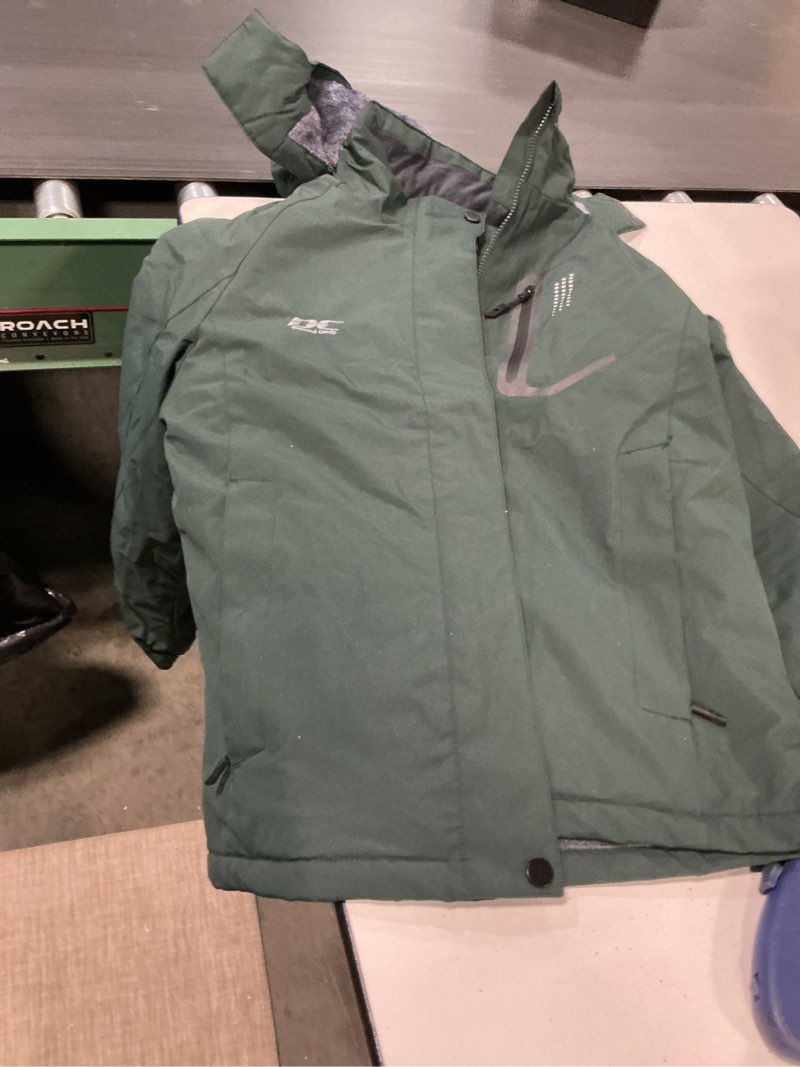 Condition photo showing Good Condition for ((Sz S))Diamond Candy Men's Hooded Waterproof Jacket Lightweight Rain Jacket Outdoor Casual Sportswear Large Green