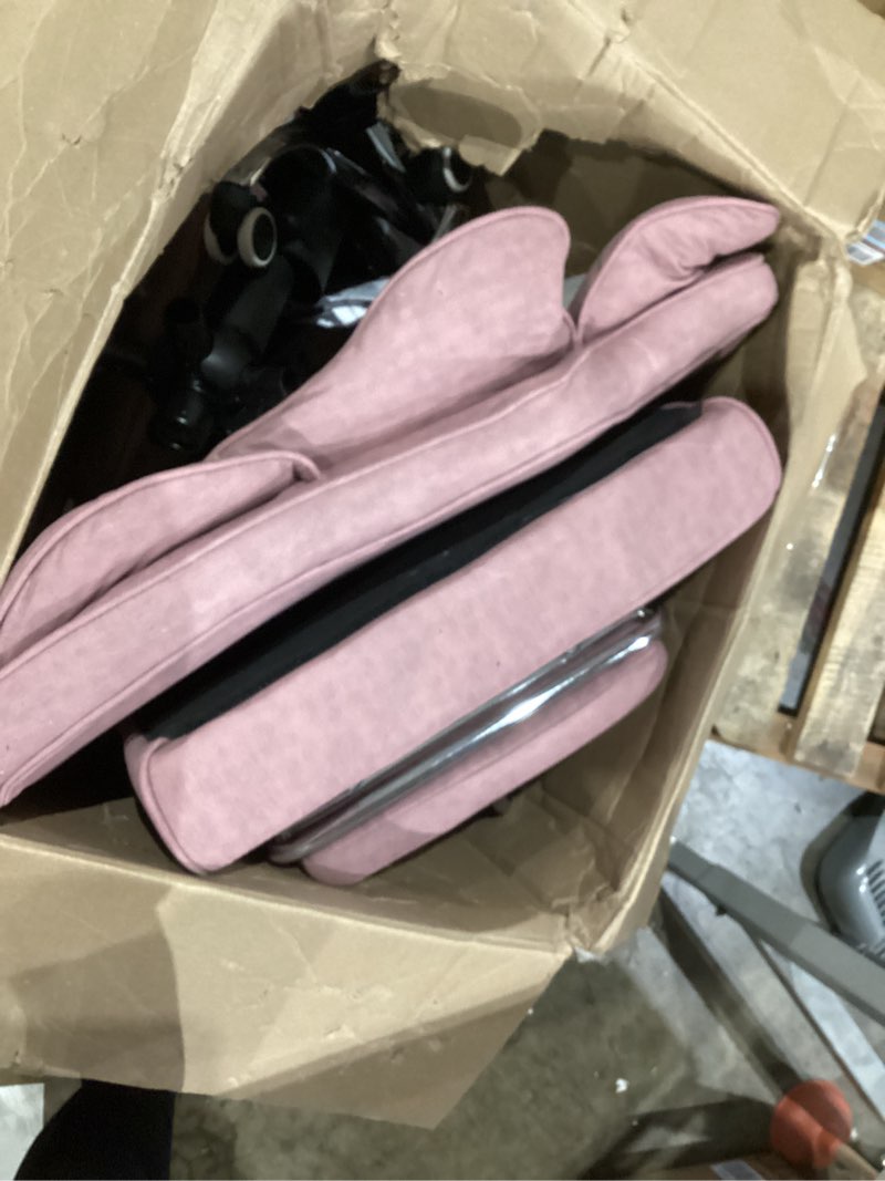 Condition photo showing As Is for comhoma big and tall gaming chair with pocket spring lumbar support, ergonomic office chair with footrest, executive desk chair with outward fixed soft armrests, computer chair with high back, gypk graypink