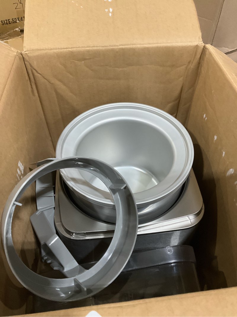 Condition photo showing As Is for Cuisinart Bread Maker Machine, Stainless Steel Automatic Bread Machine with 12 Menu Options, 3 Loaf Sizes up to 2 Lb., 3 Crust Colors, Removable Nonstick Baking Pan & Kneading Paddle, CBK-110NAS Compact Machine