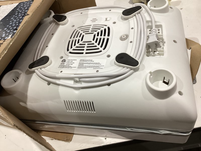 Condition photo showing Good Condition for towel warmers for bathroom, foldable hot towel warmer bucket, heat & dry 2-in-1, large capacity(35l), fits up to 3 oversized towels(45"x70"), bathrobes, blankets, portable handle, ideal for home & spa