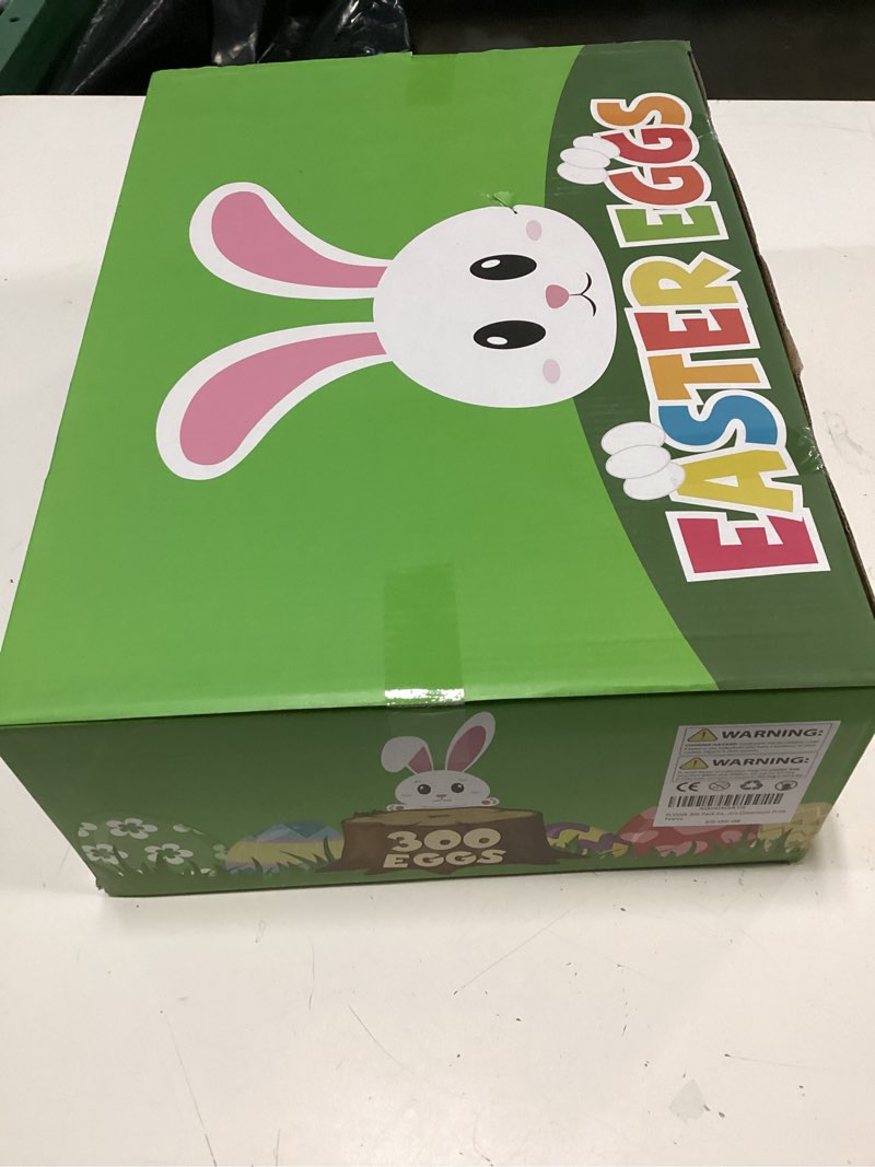Condition photo showing New/Like New for flysnk 300 pack easter eggs bulk include 6 surprise golden eggs, 2.4 inch bright colors fillable plastic easter egg empty for easter hunt, easter basket stuffers fillers, party favors classroom prize