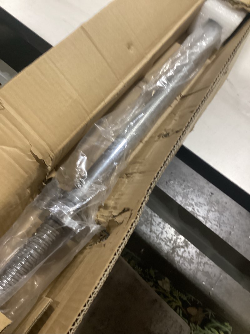 Condition photo showing New/Like New for sunny health & fitness 60-inch chrome barbell bar or high-density foam barbell pad – strength training gear for squats, deadlifts, hip thrusts, bench press, lunges & full-body home gym workouts 60 inch barbell