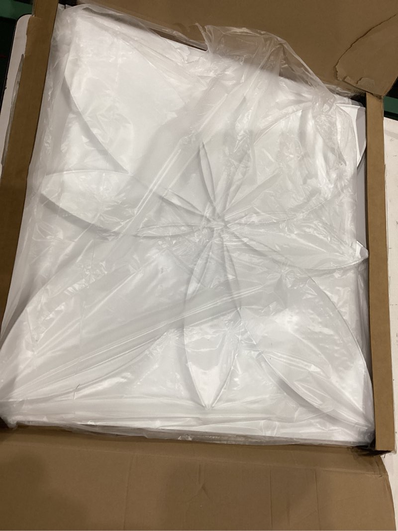 Condition photo showing Good Condition for wowstar 12-pack 24"x24" drop ceiling tiles, waterproof glue up ceiling decor, white white - 12 pcs