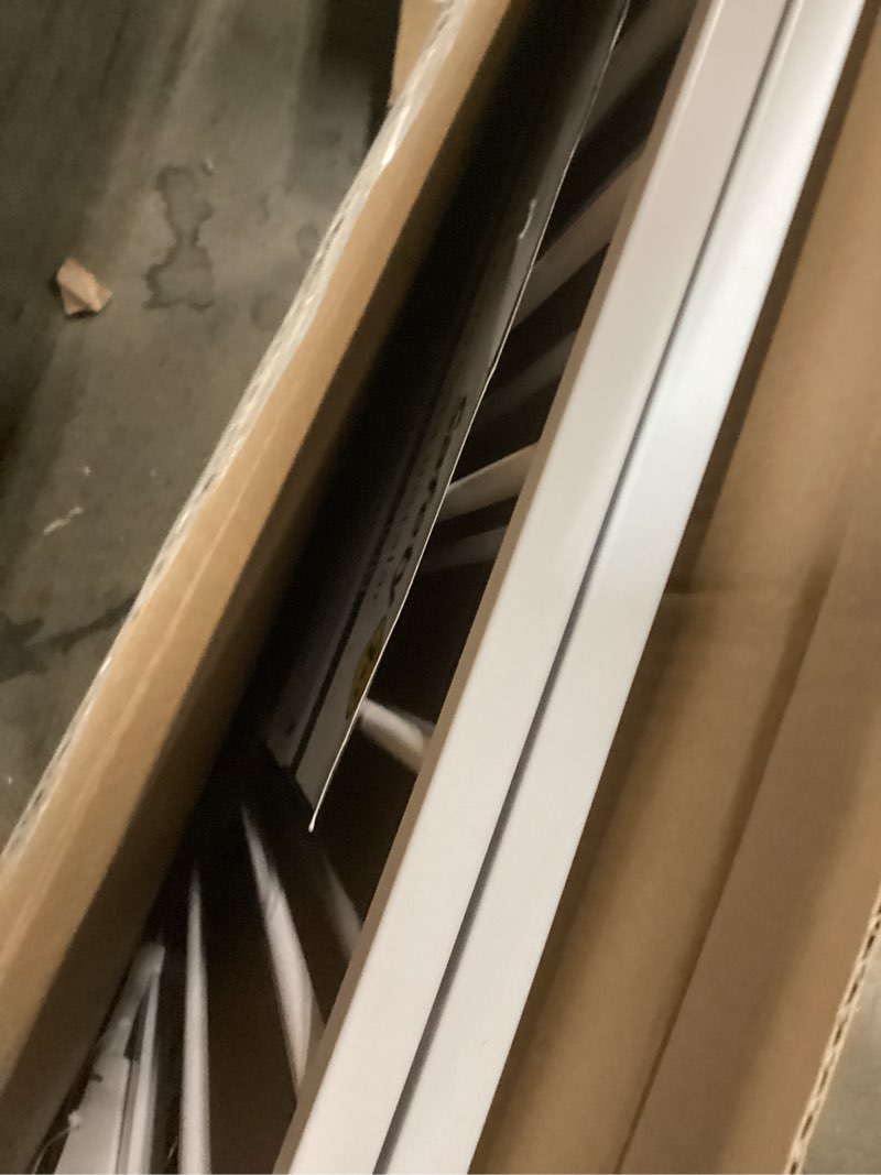 Condition photo showing As Is for safety 1st ready to install everywhere baby gate, multi-use baby gate with door for doorways, hallways and stairs, white
