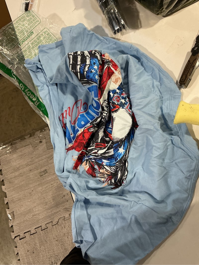 Condition photo showing Good Condition for funny skeleton us flag 4th of july cute chill the fourth out t-shirt