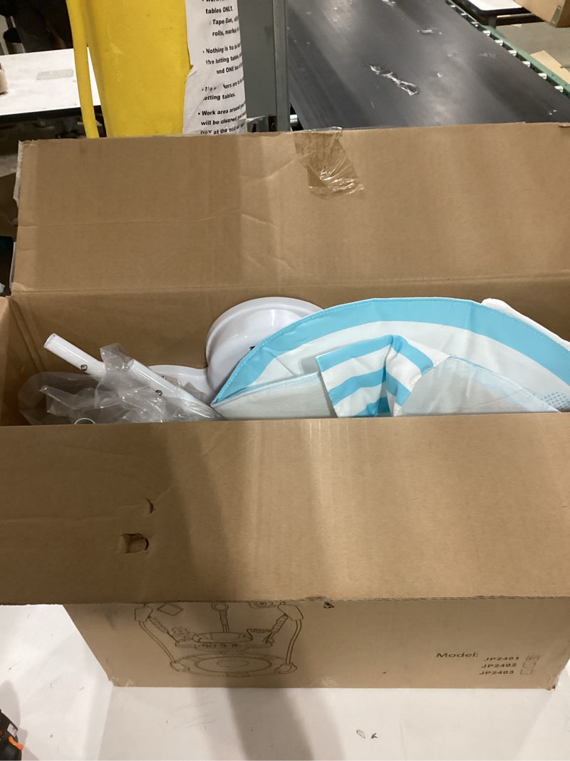 Condition photo showing Good Condition for Baby Activity Center, Infant Jumpers and Bouncers with Music, Lights, Infant Toys, 360°Rotating Seat, 3 Adjustable Heights, Baby Play and Learning Center for 6+ Months Blue