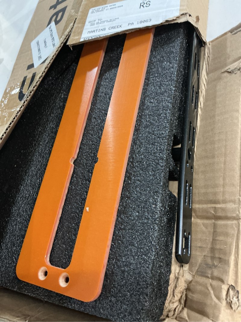 Condition photo showing Good Condition for 2pcs floating shelf bracket heavy duty,decorative floating shelf hardware hidden black metal fireplace mantel brackets (43"x8"x1.0" with tools)