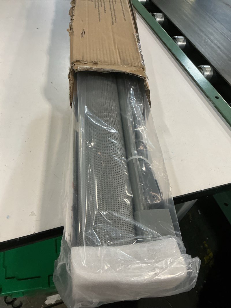 Condition photo showing New/Like New for upgrade 200" retractable baby gates extra wide with reinforced strips, mesh retractable dog gate for garage, 41" tall retractable gate indoor outdoor for pet and baby-grey 41" tall x 200" wide