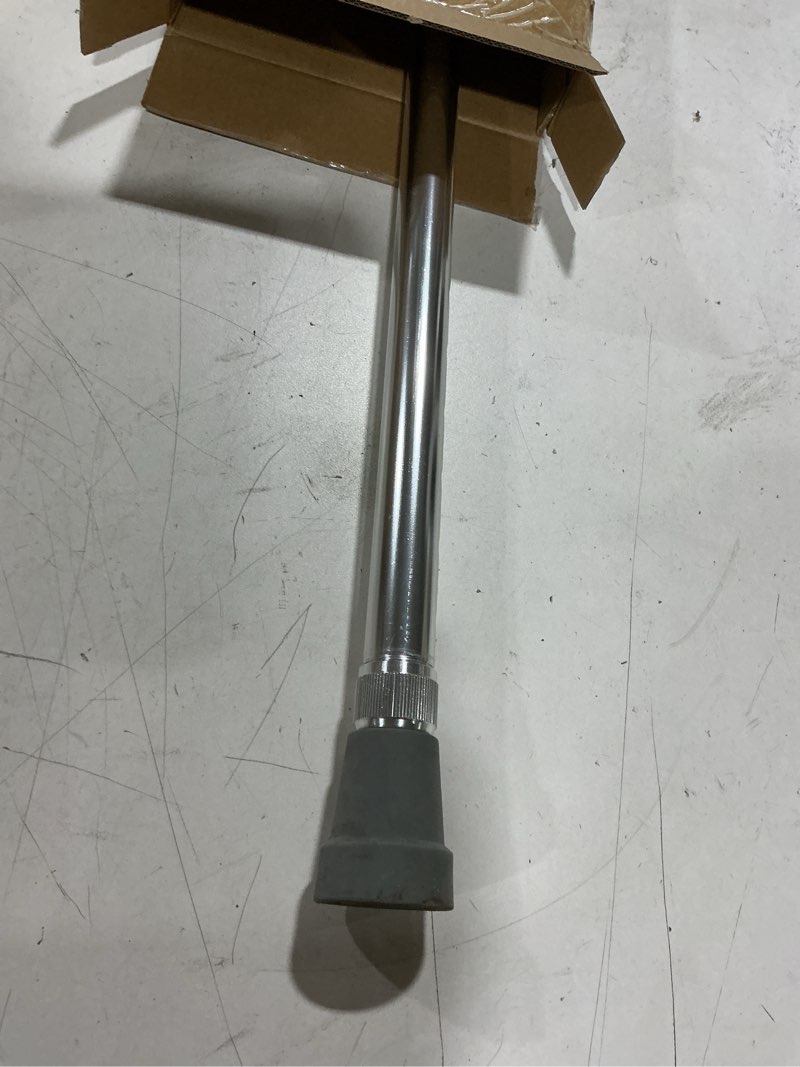 Condition photo showing As Is for medline aluminum-chrome offset walking cane, adjusts 29–38” & supports up to 300 lbs. — mobility aid provides balance for seniors & adults