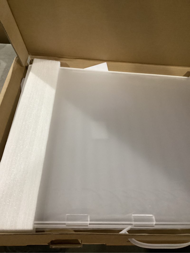 Condition photo showing Good Condition for Clear Acrylic Freestanding Dog Gates for The House – Folding 3-Panel Pet Gates for Doorways, Indoor Stairs, and Hallways, Transparent Barrier for Dogs, Puppies, and Cats 3 Panel - 60''W x 24''H