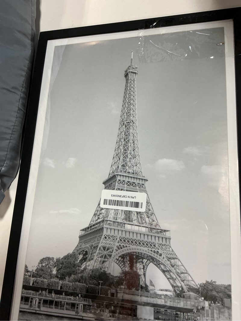 Condition photo showing As Is for upsimples 12x18 picture frame, display pictures 11x17 with mat or 12 x 18 without, wall hanging poster frames, black, 1 pack black 12x18