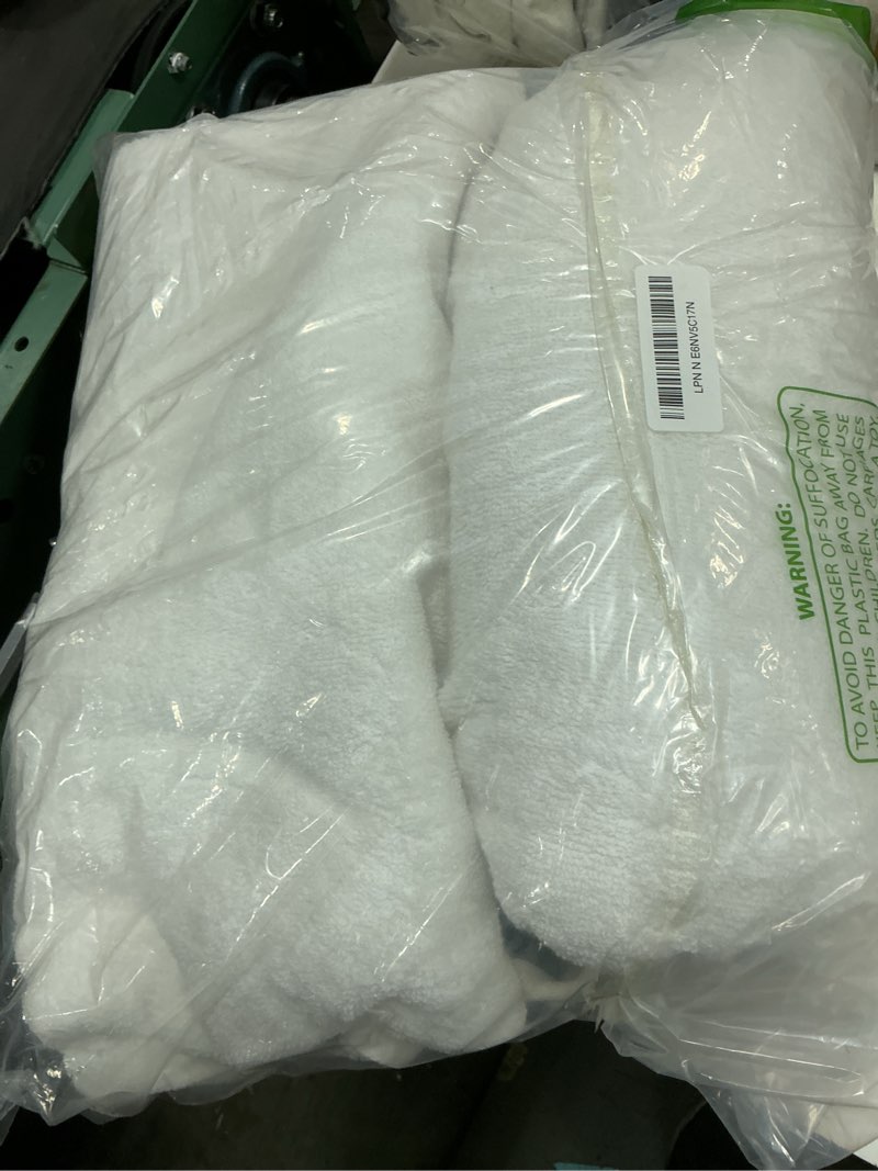 Condition photo showing As Is for white classic luxury bath sheets towels for adults extra large 35x70 inch - 700 gsm turkish cotton, highly absorbent | hotel collection | 2 pack 01: white